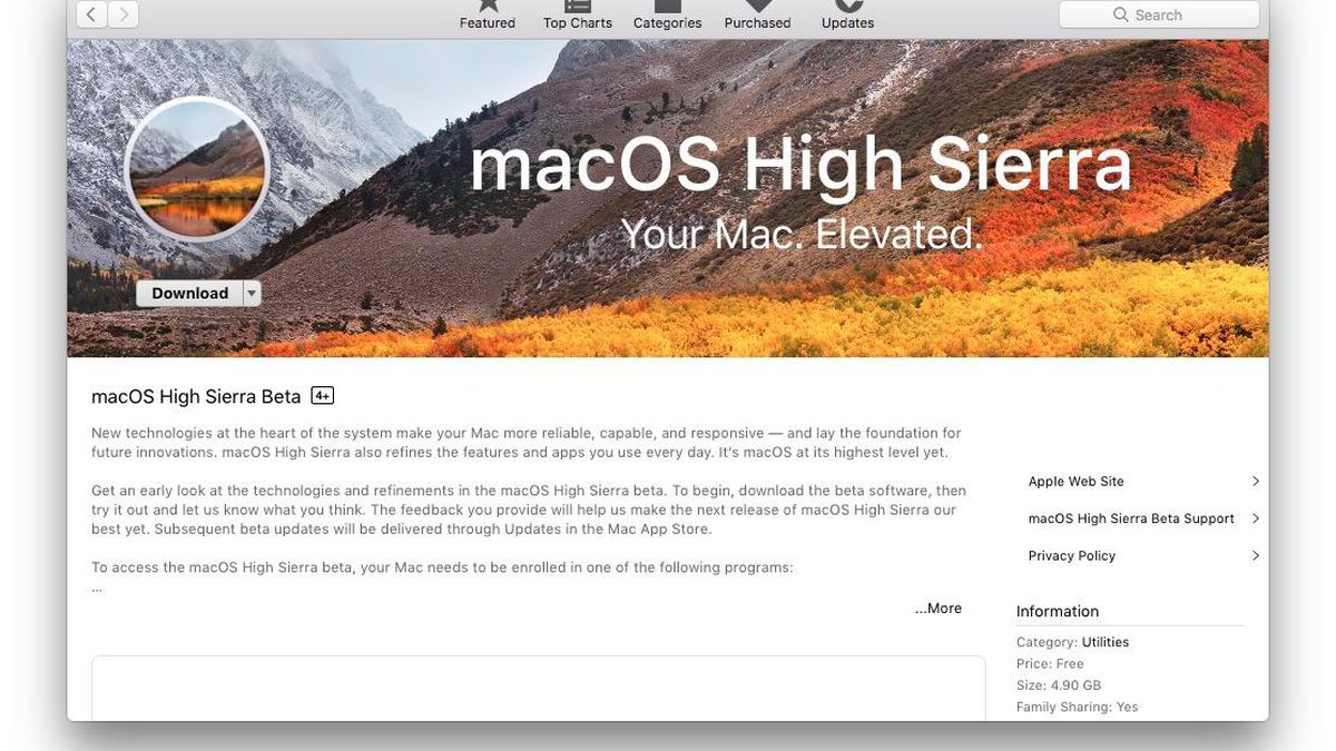 Mac os high sierra download from apple